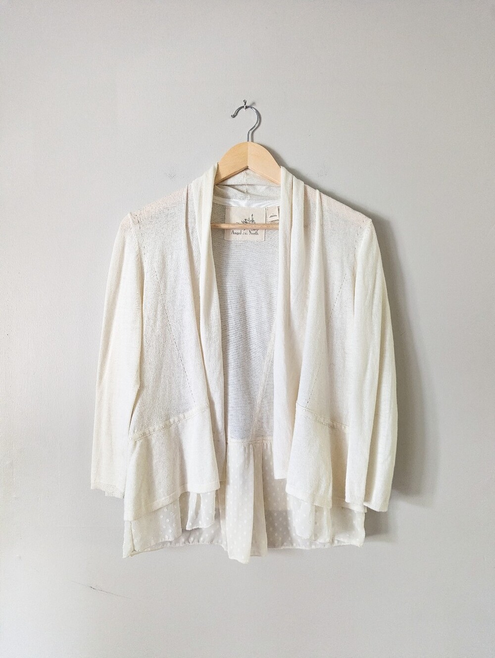 Angel Of The North Anthropologie Cream Cardigan